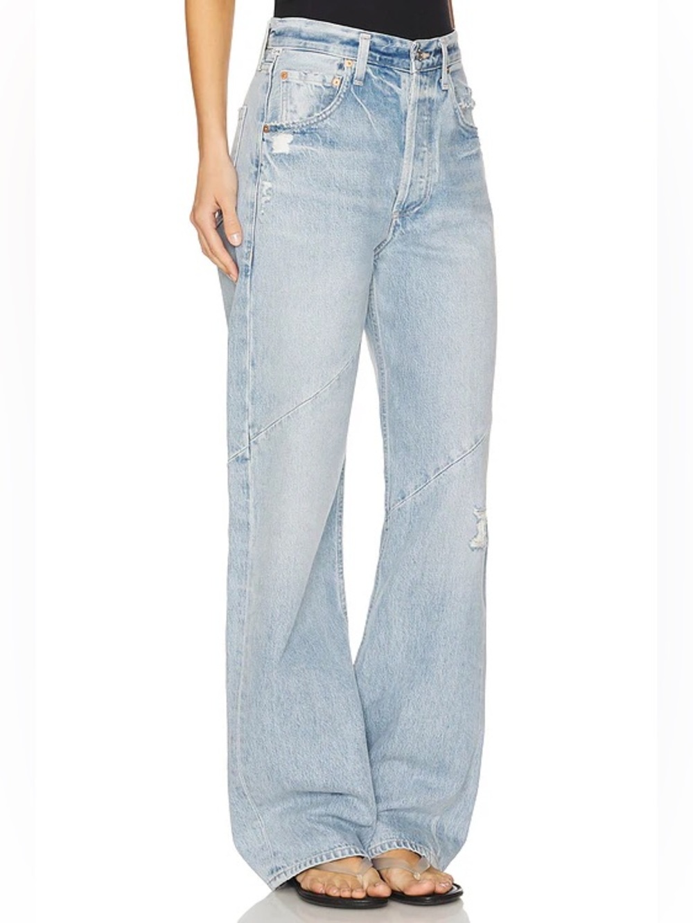 Citizens of Humanity Ayla Swirl Baggy Barrel Wide Leg Jeans 27 Hallstatt NWT